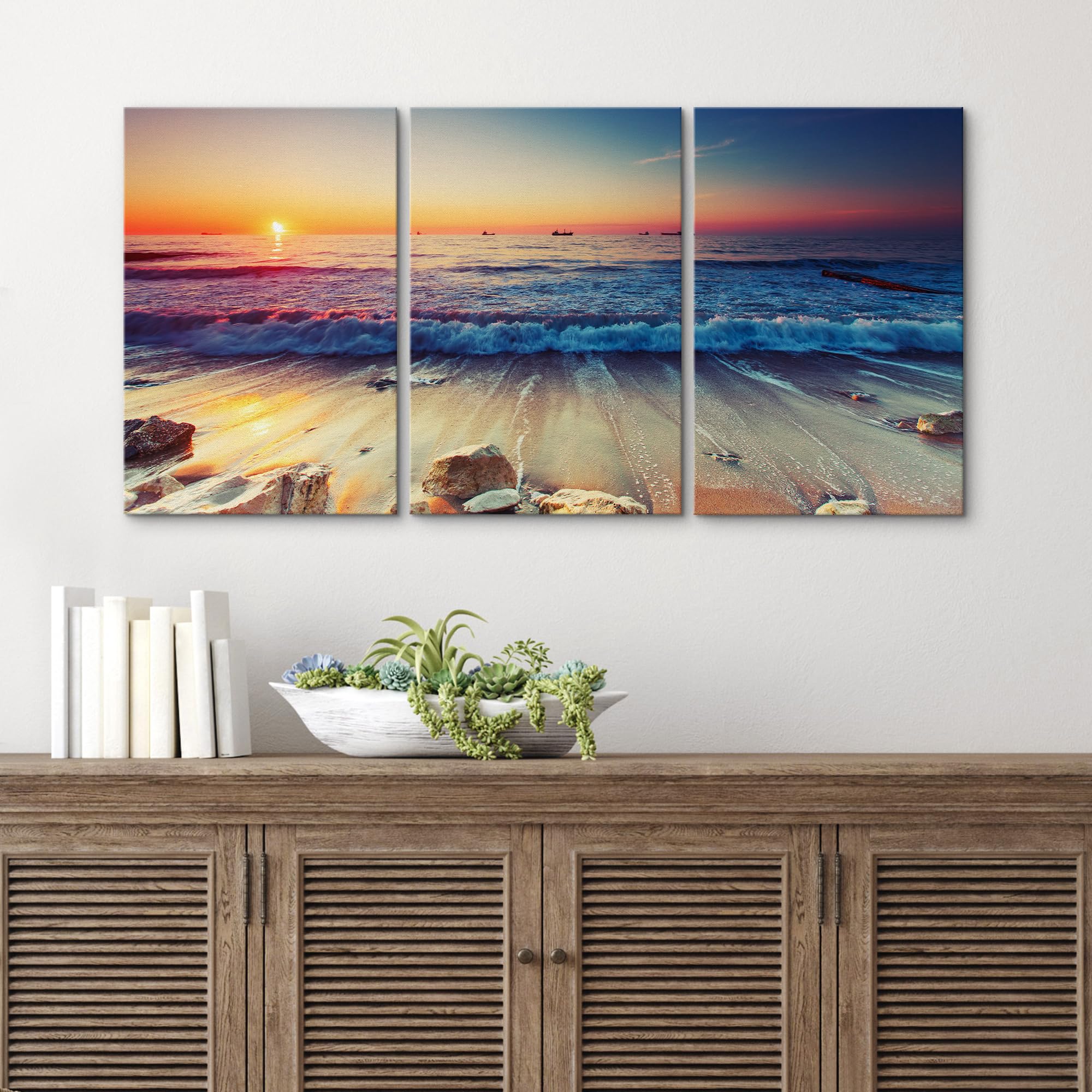 ウォール26 wall26 キャンバスアート 3点セット Sunrise Amazon.com: wall26 - 3 Piece Canvas Wall Art - Beautiful Sunrise